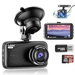 Dash Cam Front and Rear Camera, Lnkful Dashcams for Cars with 32GB Card, 1080P Dash Cam Front +720P Rear Car Camera, Dashboard Camera with 3'' IPS Screen, Loop Recoding, G-Sensor, Parking Monitor