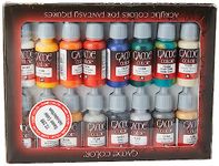 Acrylicos Vallejo Game Color Introduction Set, Model Color Paint Set, 1/2 Fl. Oz. Bottles, 16 Colors