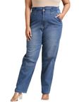 HIGH Star Women Plus Size Blue Stretchable Jeans