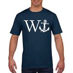 W'Anker T Shirt Funny Anchor Rude Comedy Retro Gift Mens Cotton Short Sleeve T-Shirt and Colours Navy