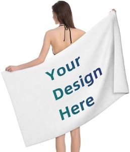 BONDUN Custom Bath Towels | Personalized Beach Towel | Customized Bathroom Towels | Customizable Bath Sheets | Shower Towels with Picture,Logo,Name