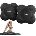 Yes4All 2PCS Yoga Knee Pads (Black) Extra Thick, Yoga Kneeling Pad for Pilates Exercise, 13/16 Inches Cushion Knees Elbow Mat Supplies for Women Men Fitness Travel