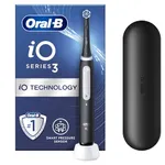 Oral-B iO3 Electric Toothbrushes Adults, Mothers Day Gifts For Her / Him, 1 Toothbrush Head & Travel Case, 3 Modes With Teeth Whitening, 2 Pin UK Plug, Black