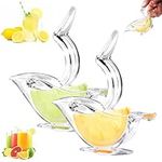 Bird Lemon Squeezers 2pcs Manual Lemon Juicer Transparent Acrylic Lemon Slice Squeezer for Kitchen Bar Orange Lemon Pomegranate