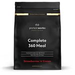 Protein Works - Complete 360 Meal , 400 Calorie Meal Replacement Shake , High Protein Meal , 8 Active Ingredients , 20 Servings , Strawberries 'n' Cream Classic , 2kg