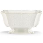 Lenox French Perle Footed Centerpiece Bowl, White