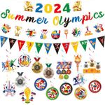 International Flag Hanging Swirls 2024 Foil Swirl Ceiling Decorations for Garland Ceilings School Office Party Decorations Supplies