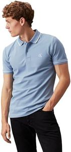 Calvin Klein Jeans Tipping Slim Polo J30j315603, Polos de Manga Corta Hombre, Azul (Faded Denim), XXL