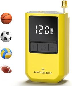 Ball Pump for Sports Balls, HYVOHEX Portable Electric Basketball Pump Ultra Fast Inflation, with Digital LED Display Air Pump for Balls, Preset Pressure with Ball Needle for Soccer, Volleyball