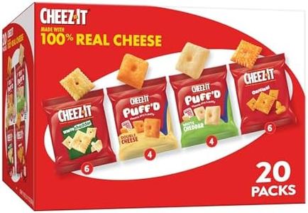 Cheez-It Cheese Crackers, Baked Snack Crackers, Office and Kids Snacks, Variety Pack, 17.72oz Box (20 Pouches)
