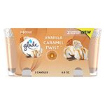 Glade Candle Jar, Air Freshener, Vanilla Caramel Twist, 3.4 oz, 2 Count