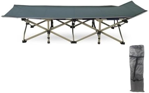 Delavala Heavy Duty Lightweight Folding Camping Cot Bed for Adults Portable Sleeping Cot for Camp Office Use Beach Vocation and Home Lounging, Support 200 kg- Cot Bed (Grey)