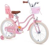 JMMD Girls Bike Ages 4-12 Years Old, Kids Bike for Toddlers with Basket & Training Wheels, 12 14 16 18 20 24 Inch Kids Bicycle with Handbrake & Kickstand, Pink