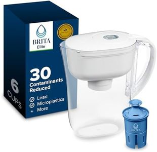 Brita Water Pitcher, Everyday Elite Filter, Removes 99% of Lead, Includes 1 Filter, 10-Cup Capacity, White