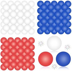 JarThenaAMCS 120 Pcs Patriotic Table Tennis Balls Ping Pong Ball 40mm Red Blue White Training Balls for 250th Anniversary 4th of July Independence Day Indoor Outdoor Activities Play