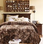 Chanasya Premium Wolf Faux Fur Throw Blanket - Soft, Fuzzy Sherpa & Minky Throw Blanket - for Bed or Couch - 108" x 86” (King Size) - Chocolate