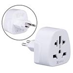 Brazil Brazilian Adapter Travel Type N Plug to UK US USA American AUS Australia EU Europe European Asia China Thailand Ireland Adaptor Universal Worldwide Socket International 3 Pin