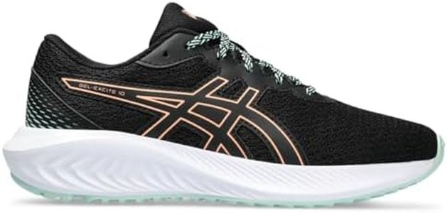 ASICS Kid's Gel-Excite 10 Grade School Running Shoes, 3, Black/Bright Sunstone