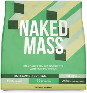 NAKED Vegan Mass - Natural Vegan Weight Gainer Protein Powder - 1,230 Calories, Non-GMO, Soy & Gluten Free, No Artificial Ingredients - 12LB Bulk - 17 Servings
