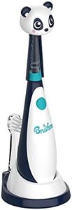 Brusheez Little Toddlers’ Sonic Toothbrush - Safe & Gentle Toothbrush for Ages 1-3 with Built-in, Light-Up 2-Minute Timer, Extra Brush Head, & Storage Base for First-Time Brushers (Parker The Panda)