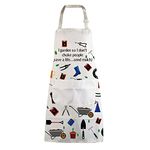 MBMSO Gardener Apron I Garden So I Don't Choke People Save a Life Send Mulch Funny Gardening Aprons with Pockets Waterproof, Gardener Apron, Standard