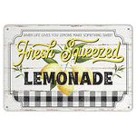 Fresh Squeezed Lemonade Tin Sign Vintage Metal Pub Club Cafe bar Home Wall Art Decoration Poster Retro 8x12 Inches