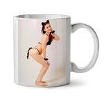 Wellcoda Cosplay Hot Girl Sexy Ceramic Mug, Woman Cup - Large, Easy-Grip Handle, Two Side Print, Ideal for Coffee & Tea Drinkers, Made