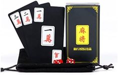 JIESIW Mahjong Sets Chinese Playing Cards Deck of 2022 Plastic WaterproofCamping Family Card Games.