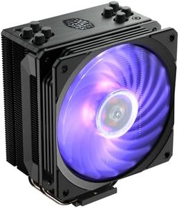 Cooler Master Hyper 212 RGB CPU Air Cooler with SF120R PWM Fan, Gun-Metal Nickel Fins, 4 Copper Heat Pipes - For AMD Ryzen & Intel LGA1700/1200/1151