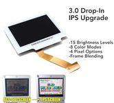 Game Boy Advance SP Drop-In 3.0 IPS Backlight LCD Upgrade Kit For AGS 001 & 101 Gameboy NO SOLDER/NO TRIMMING (White)