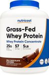 Nutricost Grass-Fed Whey Protein Concentrate (Chocolate) 5LBS - Undenatured, Non-GMO, Natural Flavors…