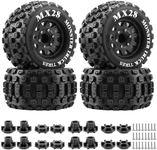 GLOBACT MX28 2.8" Tires 1/10 Scale RC Truck Tires and Wheels with 12mm 14mm Replaceable Hex for ARRMA Big Rock Granite VORTEKS 3S TRAXXAS Stampede Rustler (4PCS)