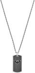 Emporio Armani Necklace for Men , Length: 525mm, Size Pendant: 32x16x2mm Silver Stainless Steel Necklace, EGS2724040