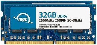 OWC 64GB (2 x 32GB) PC21300 DDR4 2666MHz SO-DIMMs Memory Ram Module Compatible with Mac Mini 2018, iMac 2019 and up, Dell, HP, Lenovo, ASUS and Compatible PCs (OWC2666DDR4S64P)