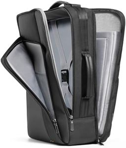 Inateck 17 L Sac à dos pour ordinateur portable 15,6-16 pouces pour homme et femme sac à dos de voyage d'affaires multifonctionnel avec bandoulière amovible et 2 poignées, pour voyage d'affaires, Noir