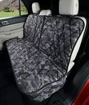 4Knines Dog Seat Cover Without Hammock 60/40 Fold Down Seat and Middle Seat Belt Capable - USA Company (Regular, Camo)