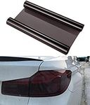 12 by 48 inches Self Adhesive Auto Car Tint Headlight Taillight Fog Light Vinyl Smoke Film Sheet Sticker Cover (Light Black)