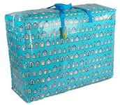 The Pescara Collection Extra Large 115 litre Storage Bags Water & Dust Resistant. Double zipped storage bags for toys, laundry, bedding. Underbed Wardrobe Space Saver blue Beach huts