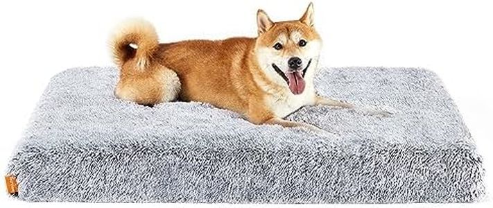 Feandrea Panier pour Chien, Canapé Orthopédique pour Animaux, Mousse Alvéolée, Housse Amovible Lavable, Taille XL pour Chiens de Grande et Moyenne Taille, 110 x 73 x 10 cm, Gris Ombré PGW213G01