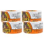 Gorilla Tough & Wide Utility Tape, Duct Tape, Double-Thick Adhesive, All Weather Resistant Shell, Reinforced Backing, White, 2.88 in x 25 yd (Pack of 4) 104252