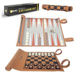 RENO 3 in 1- Chess Backgammon Set Checkers- Travel games for adults - chess set for adults and Kids - sets & games compendium -games for kids, Giftable Game set