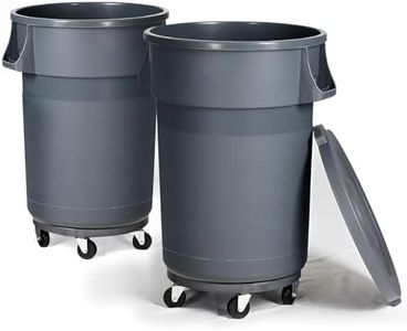 VORYN 32 Gallon Outdoor Trash Can, Outdoor Trash Can with Lid and Wheels, Commercial Trash Cans Suitable for Restaurants, Kitchens and Courtyards