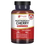 Montmorency Cherry 6400mg - 200 Tart Cherry Capsules - Natural Tart Cherry Extract Supplement for Men & Women – Super Strength, Gluten Free, Vegan and GMO Free - Made in The UK by Prowise