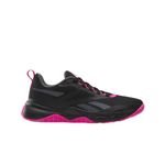 Reebok Women's NFX Trainer Sneaker, CBLK/PUGRY7/LASP, 5 UK