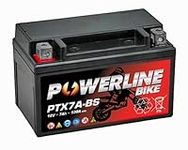 PTX7A-BS Powerline Factory Sealed Motorcycle Battery 12V 7Ah