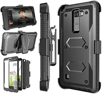 Njjex for LG Stylo 2/ 2V Case， for LG Stylo 2 Plus Case， [Nbeck] Heavy Duty Built-in Screen Protector Rugged Holster Locking Belt Clip Kickstand Cover Shell for LG Stylus 2/Stylus 2 Plus [Black]