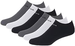 Adidas Women's Superlite No Show Socks (Pack of 6) (Women's Sock size (5-10), Black/White/Grey)
