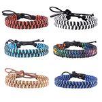 VU100 6 Pcs Handmade Friendship Bracelets for Men Boys Women Kids Cool Gifts Multicolor Woven Rope Braided Wrap Adjustable for Wrist Anklet