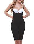 Vedette Shapewear 938 Geraldine Full Body Control Suit w/High Back Black Medium