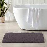 Luxe Home Bath Mat Super Soft Paris Reversible Cotton Mat (Anthra, 40cm x 60cm) Pack of 1